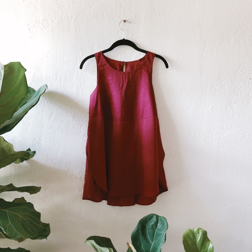 Silky Raspberry Blousy-Tank
